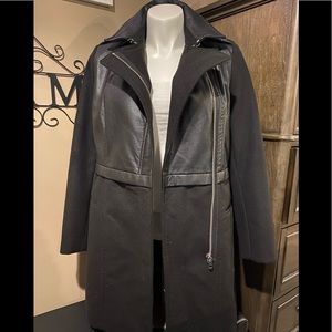 💰SOLD💰Metaphor Vegan Leather and Wool Coat.